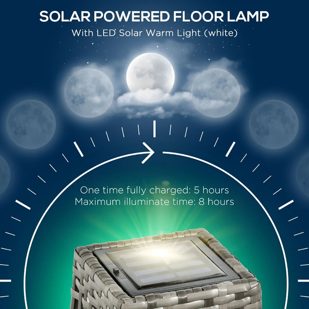 Solar Floor Lamp, Outdoor Garden Lantern Pathway Light . Auto OnOff LED Lights.