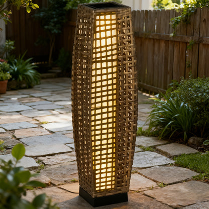 Solar Floor Lamp, Outdoor Garden Lantern Pathway Light . Auto OnOff LED Lights.